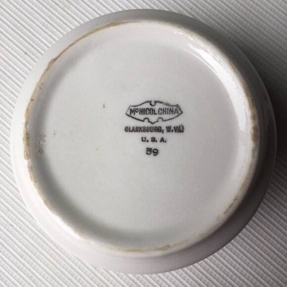 McNicol China Sugar Bowl w Lid Floral Flower Art Vintage Retro Clarksburg WVA US - Picture 4 of 12